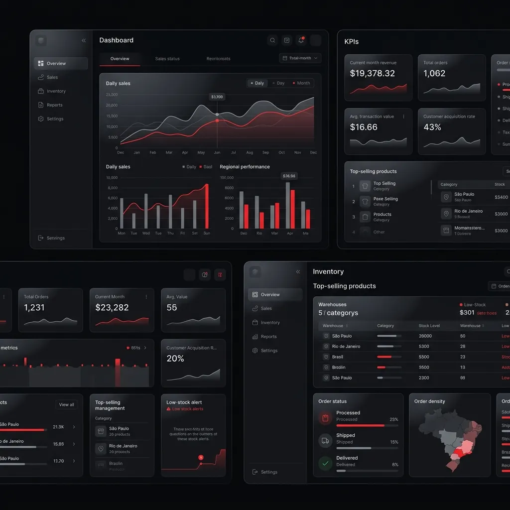 Painel Max Manager ERP da MaxData Sistema de Gestão ERP Max Manager — Painel de Controle de Vendas e Inventário Integrado